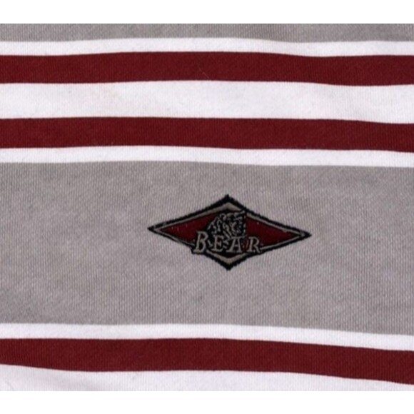 Bear SURF Boards Size Large Sweat Shirt Stripes Logo 1990's  Vintage Y2K FLAWS - Picture 9 of 15